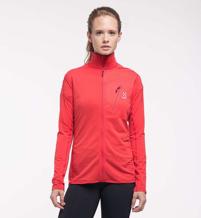 Haglöfs Womens L.I.M Mid Layer Red New Zealand 39826DARO